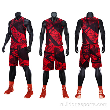 Groothandel aangepast Logo Men Sublimatie Basketbal slijtage